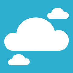 Cloud Icon in trendy flat style isolated on blue background. Cloud symbol for your web site design, logo, app, UI. Vector illustration, EPS10.