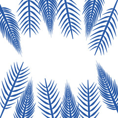 Fototapeta na wymiar Isolated blue leaves vector design