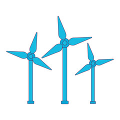 Isolated eco wind mills vector design