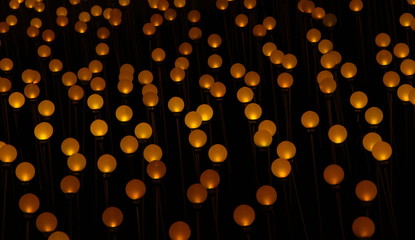 abstract background with yellow lights