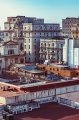 View from the roofs of the streets of Havana in Cuba