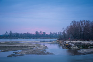Obraz premium Sandbank on the Vistula river near Gora Kalwaria, Poland