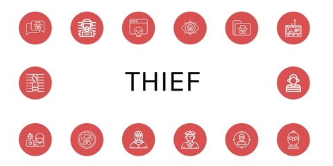 Set of thief icons