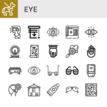 Set of eye icons