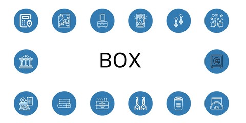 box simple icons set