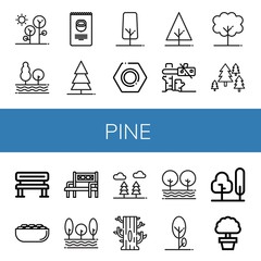 pine icon set