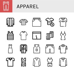 apparel icon set