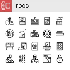 Set of food icons