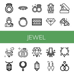 jewel simple icons set