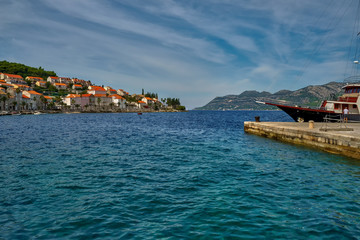 Croatia, island of Korcula view of the city of Korcula