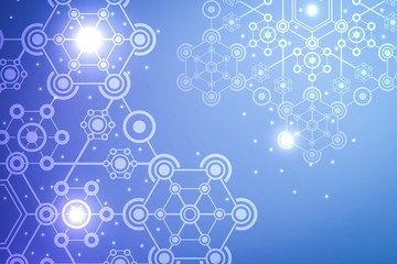 Abstract illustration technology concept. Tech background.