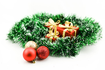 Christmas, holiday, celebrations, decoration and christmas gifts