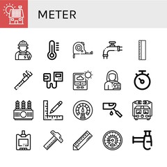 meter icon set