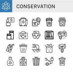 Set of conservation icons