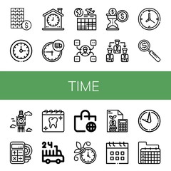 time icon set