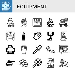 Fototapeta premium Set of equipment icons