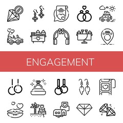 engagement simple icons set