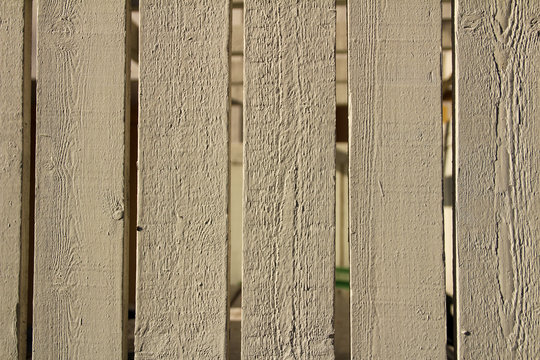 Beige wooden fence