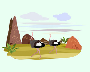 Vector illustration in flat style.Concepts of nature.
