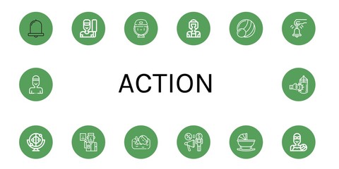 action icon set