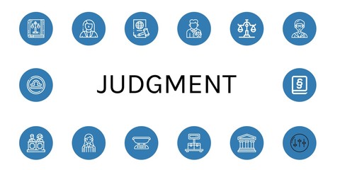 judgment icon set