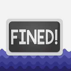 Conceptual hand writing showing Fined. Concept meaning clarify beer by causing precipitation of sediment during production Board rectangle white frame empty fixed color surface plank