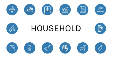 Set of household icons