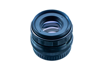 Camera lens adjusting aperture and zoom in and out