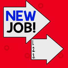 Word writing text New Job. Business photo showcasing recently having paid position of regular employment Square rectangle paper sheet loaded with full creation of pattern theme