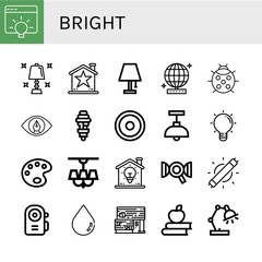 Set of bright icons