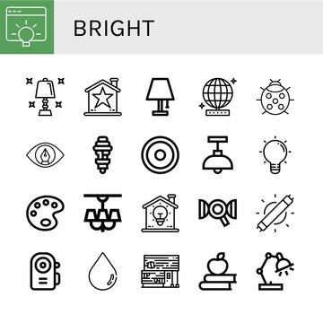Set of bright icons