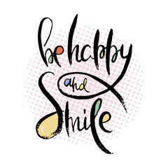 Hand lettering grunge card with textured handcrafted doodle letters in retro style