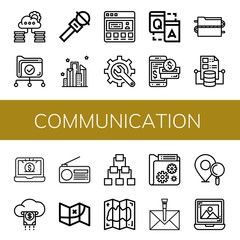 Set of communication icons