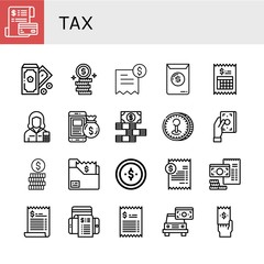 tax icon set