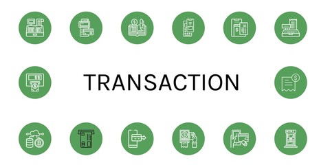 transaction icon set