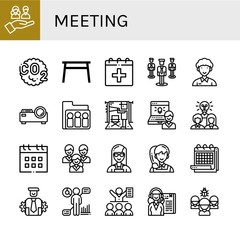 meeting icon set