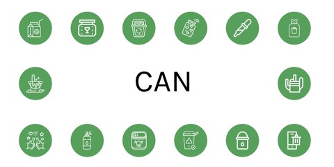Set of can icons