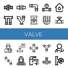 Set of valve icons
