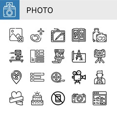 Set of photo icons
