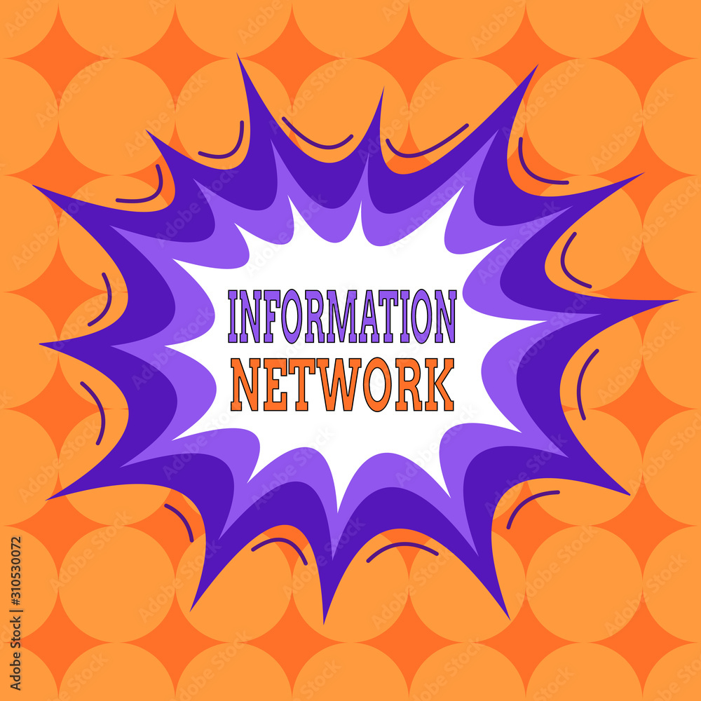 Poster word writing text information network. business photo showcasing computers were linked together to s