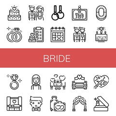 bride icon set