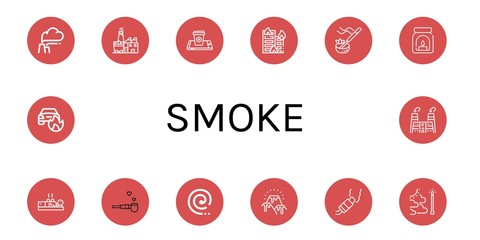 smoke icon set