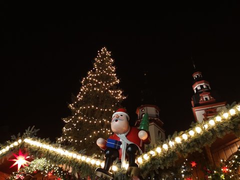 Christmas market in Germany Christmas tree