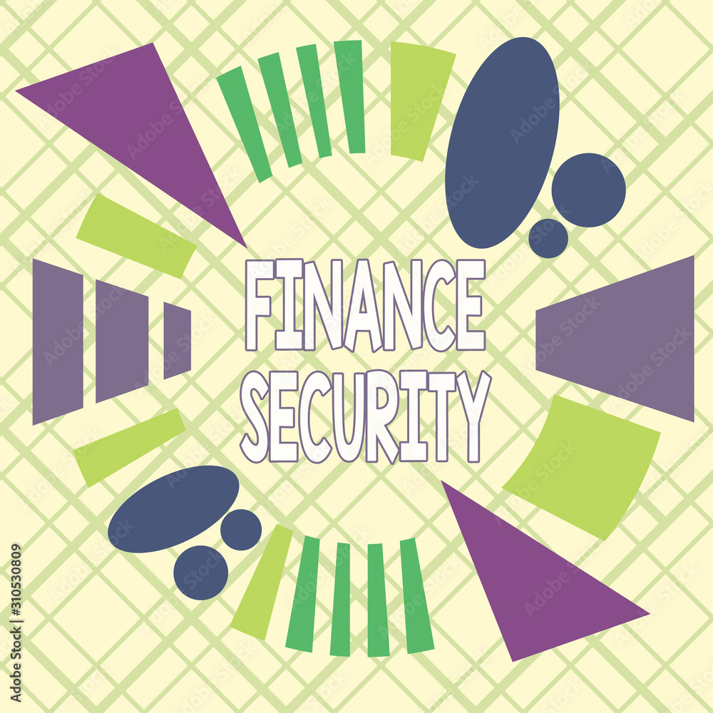 Poster writing note showing finance security. business concept for document that entitles the owner with so