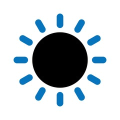 Glyph Sun icon isolated on background