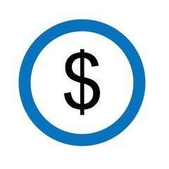 Glyph Coin icon isolated on background