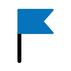 Glyph Flag icon isolated on background