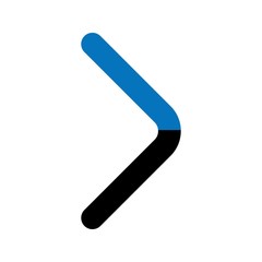 Glyph Right Arrow icon isolated on background