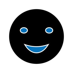 Glyph Smile icon isolated on background