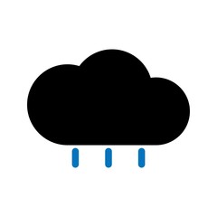  Glyph Rain icon isolated on background